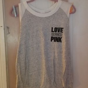 Pink sleeveless tee shirt size medium